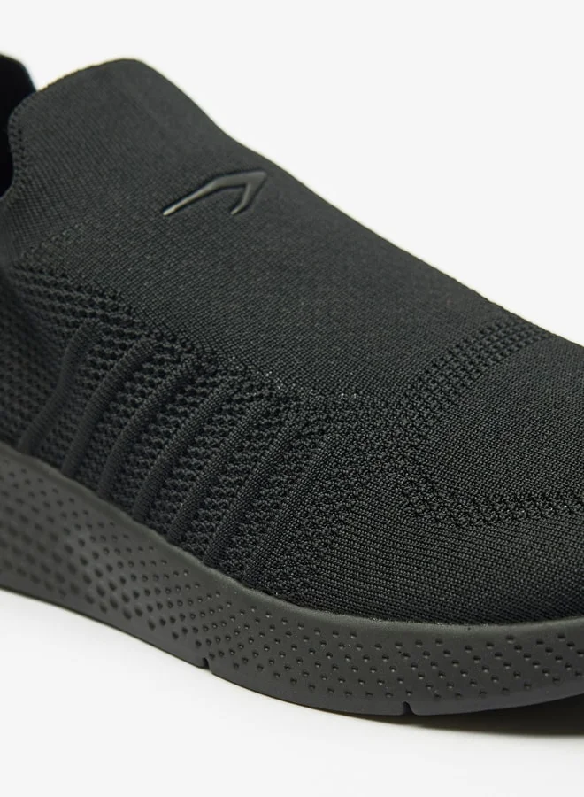 Dash Men Textured Slip On Sports Shoes with Pull Tabs