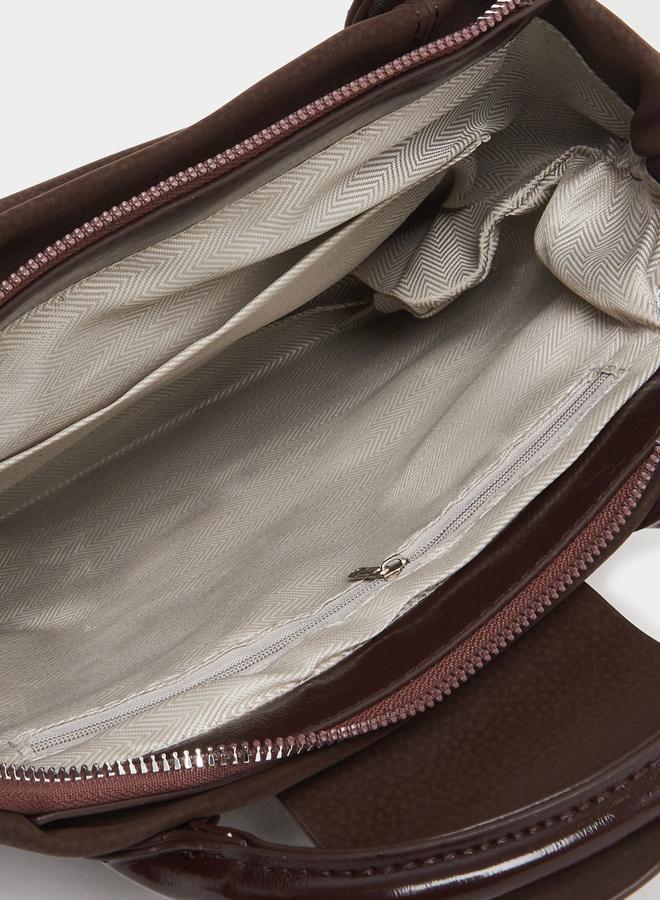 Styli Solid Tote Bag with Contrast Dual Handle - Image 4