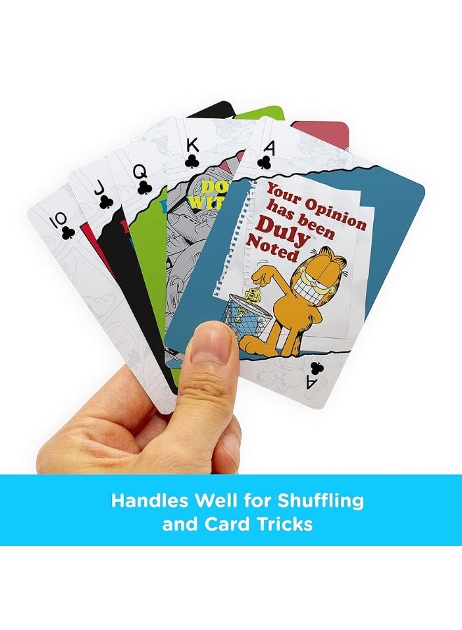 AQUARIUS Garfield Playing Cards  Garfield Themed Deck of Cards for Your Favorite Card Games  Officially Licensed Garfield Merchandise  Collectibles - Image 1