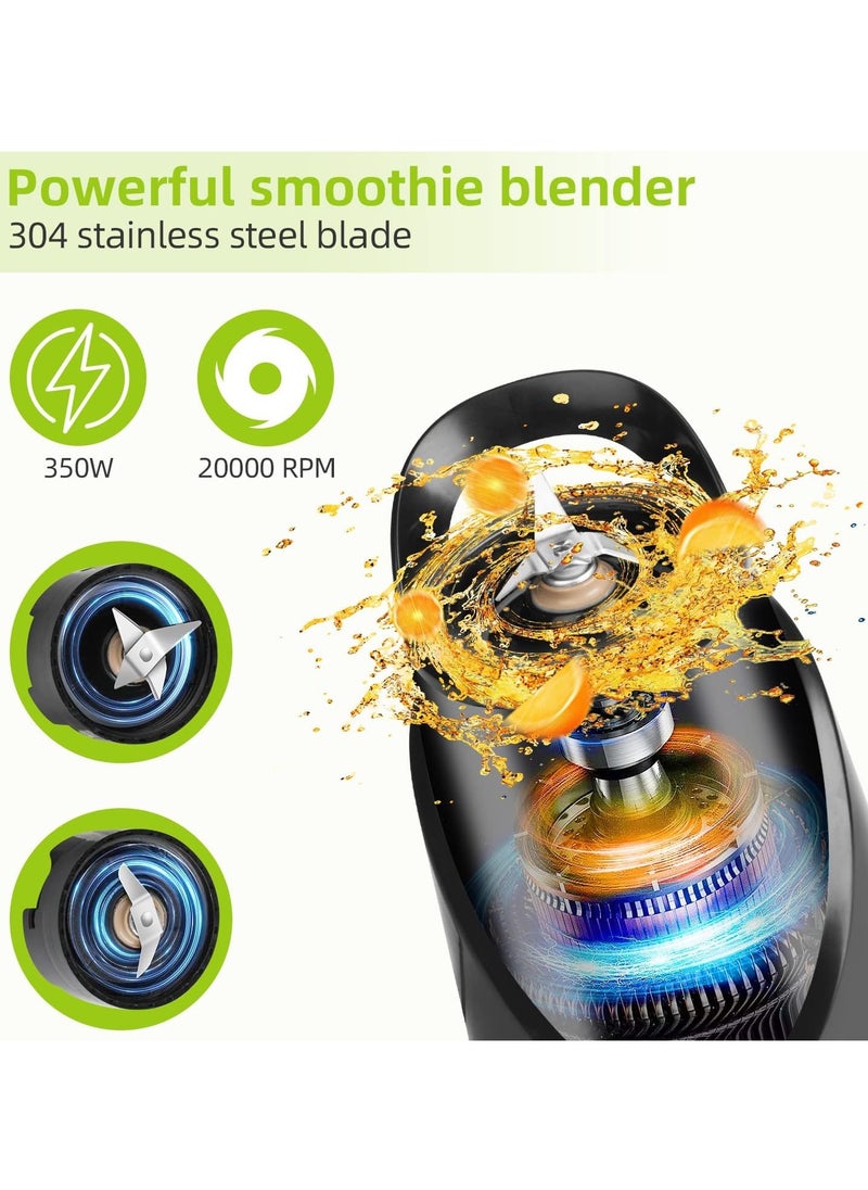 Perfin 3-In-1 Juicer Blender 600W Smoothie Blender, 1000ml Plastic Jar, 600ml Portable Sports Blender Cup and 150ml Grain Grinder, 3 speeds Settings with Pulse Mode  - Image 4