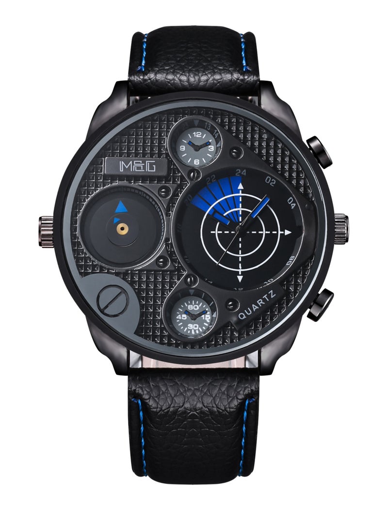 M&G - Water Resistant Leather Chronograph Watch for men - Image 1