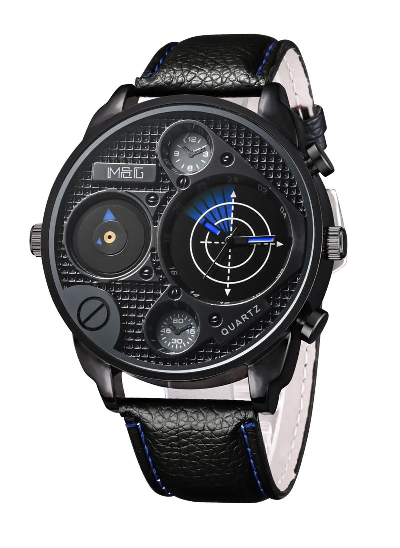 M&G - Water Resistant Leather Chronograph Watch for men - Image 1