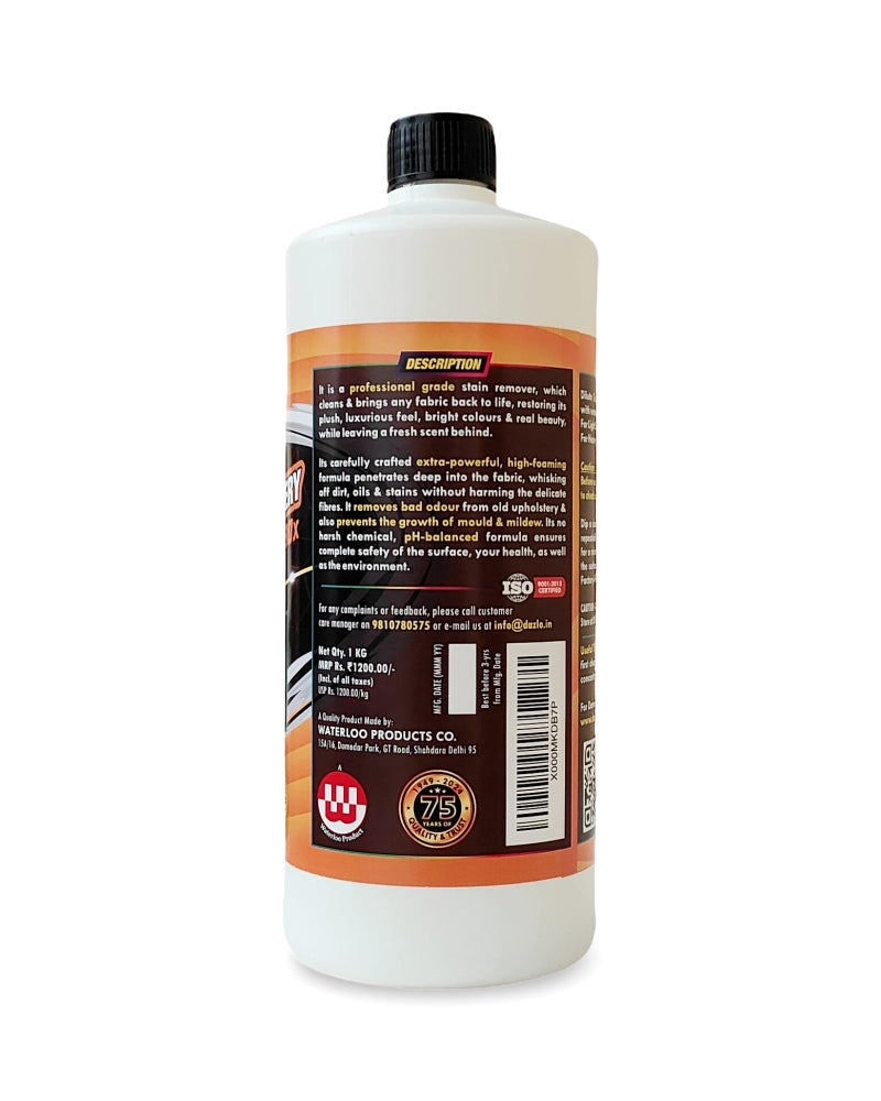 Dazlo Carpet Upholstery Cleaner Concentrate (1kg) | Makes 31L Cleaning Solution | Professional Grade Stain Remover | Cleaner For Car Interiors, Seat, Carpet, Roof Headliner, Upholstery, Fabric, Sofa - Image 2
