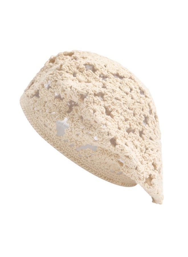 ZLYC Women's Beret, Floral Beige, one Size fits Most  - Image 1