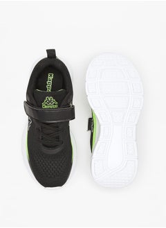 Kappa Boys' Logo Detail Sports Shoes with Hook and Loop Closure  - Image 4