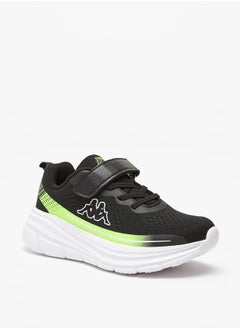 Kappa Boys' Logo Detail Sports Shoes with Hook and Loop Closure  - Image 1