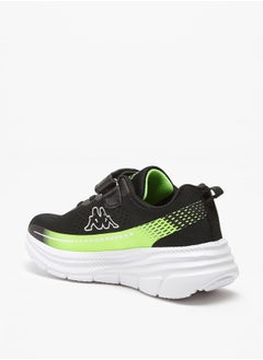 Kappa Boys' Logo Detail Sports Shoes with Hook and Loop Closure  - Image 2