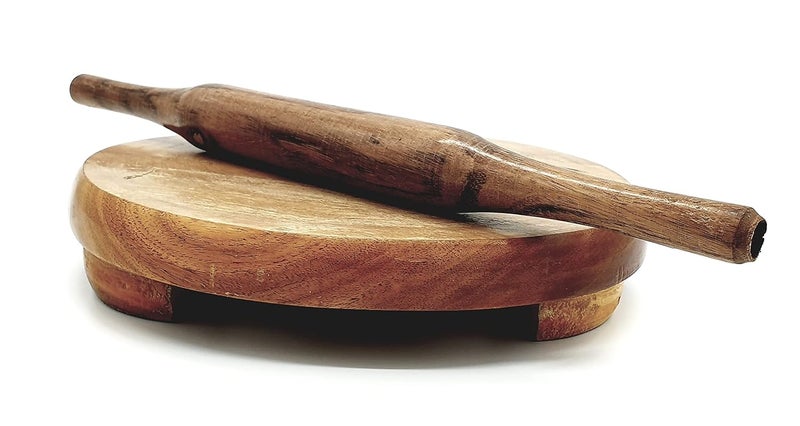 Maskey Size 9 inches Original Sheesham Wooden Chakla BelanRolling BoardRoti MakerPolpat for Home Kitchen - Image 2