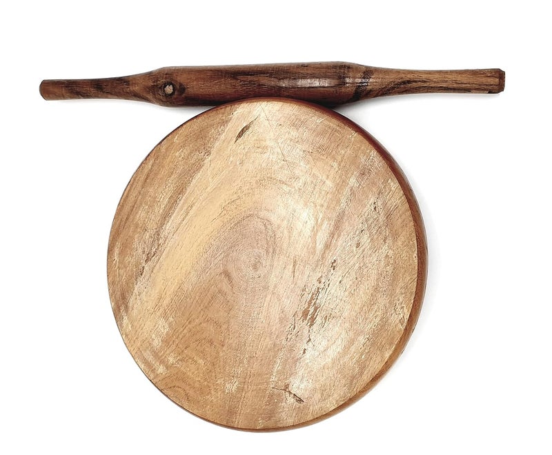 Maskey Size 9 inches Original Sheesham Wooden Chakla BelanRolling BoardRoti MakerPolpat for Home Kitchen - Image 3