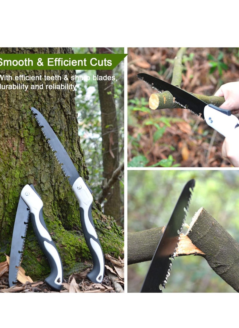 Generic - Folding Saw, Heavy Duty 12 Inch Extra Long Blade Hand Saw Hand Pruning Saws with High-Manganese Steel Teethfor Wood Camping, Dry Wood Pruning Saw With Hard Teeth - Image 1