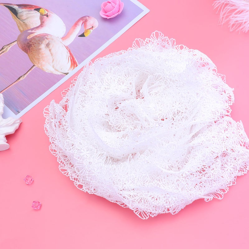 1pc Lace Trim DIY Hollow Flower Lace Ribbon Embroidered Net Lace Sewing Accessories (White) - Image 5
