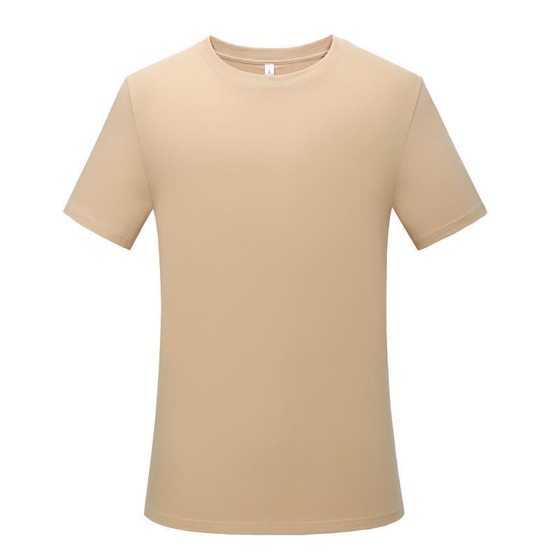 Summer Pure Cotton Work Clothes With Logo Printing, Men'S And Women'S Round-Neck Cultural Shirts, Class Uniforms With Printed Text, Short-Sleeved Advertising Shirts, Blank Shirts - Image 1