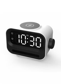 Sharpdo 6-In-1 Multifunctional Smart Wireless Charging Bluetooth Speaker, Atmosphere Light/Digital Display Clock/Alarm Clock/Smart Wireless Charging/Bluetooth Speaker  - Image 1