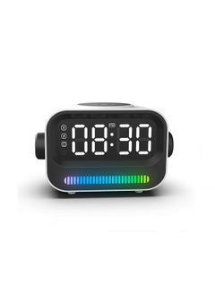 Sharpdo 6-In-1 Multifunctional Smart Wireless Charging Bluetooth Speaker, Atmosphere Light/Digital Display Clock/Alarm Clock/Smart Wireless Charging/Bluetooth Speaker  - Image 2