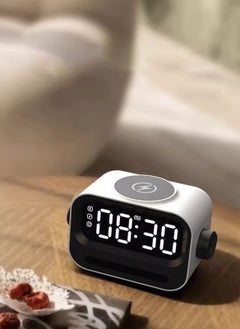 Sharpdo 6-In-1 Multifunctional Smart Wireless Charging Bluetooth Speaker, Atmosphere Light/Digital Display Clock/Alarm Clock/Smart Wireless Charging/Bluetooth Speaker  - Image 3