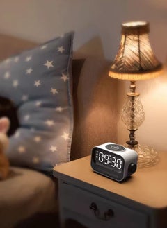 Sharpdo 6-In-1 Multifunctional Smart Wireless Charging Bluetooth Speaker, Atmosphere Light/Digital Display Clock/Alarm Clock/Smart Wireless Charging/Bluetooth Speaker  - Image 4