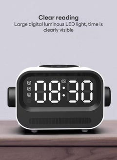 Sharpdo 6-In-1 Multifunctional Smart Wireless Charging Bluetooth Speaker, Atmosphere Light/Digital Display Clock/Alarm Clock/Smart Wireless Charging/Bluetooth Speaker  - Image 5