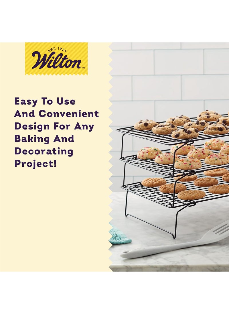Wilton Wilton Excelle Elite 3Tier Cooling Rack for Cookies Cake and More  Cool Batches of Cookies Cake Layers or Finger Foods Black  - Image 4