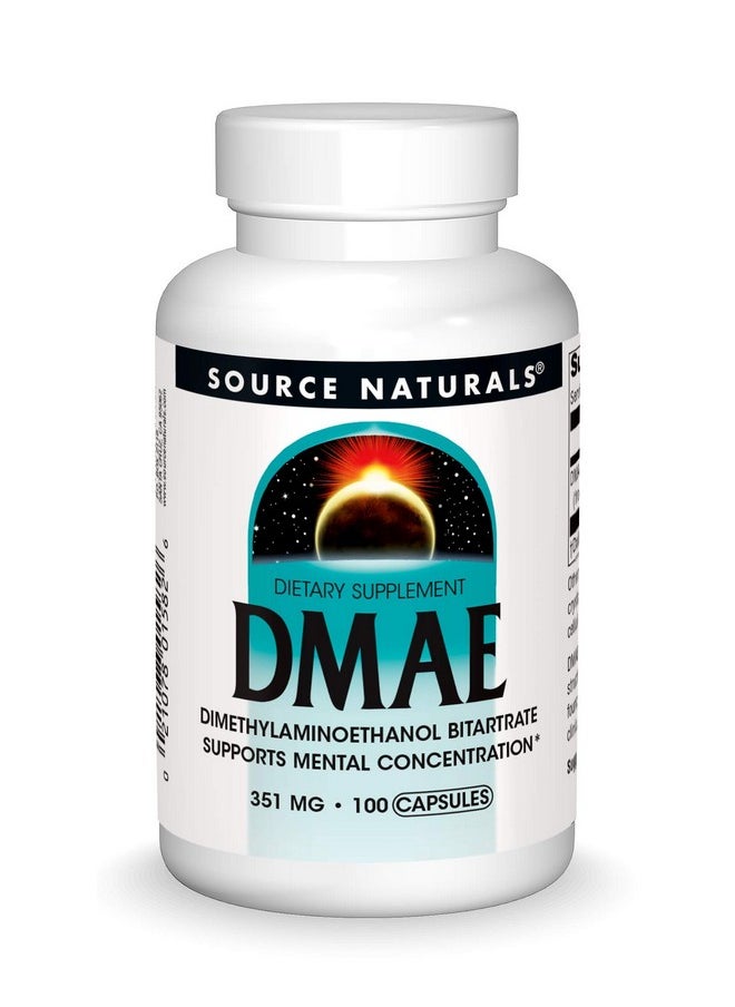 Source Naturals DMAE, Dimethylaminoethanol Bitartrate - Supports Mental Concentration*, 351mg - 100 Capsules - pzsku/Z3C7E28D01AEBD3D7A54DZ/45/_/1739882105/a4756877-b3f8-4954-89ea-f33d64981c8b