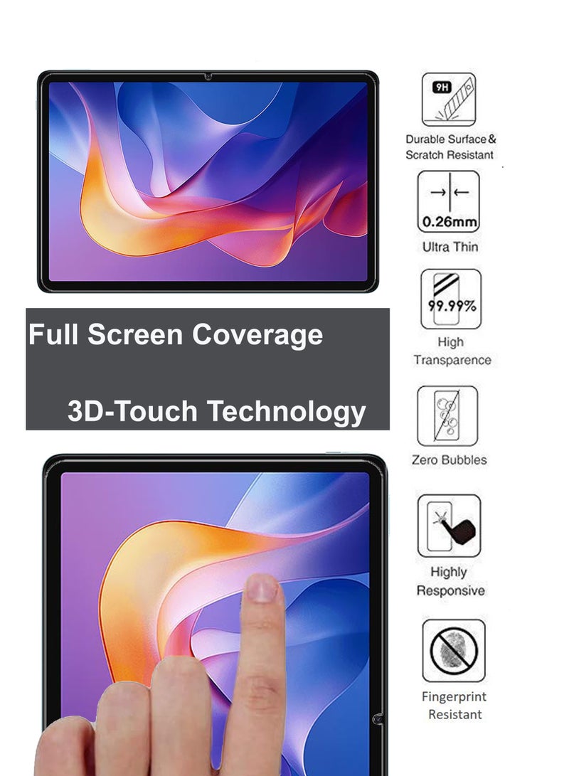 For Redmi Pad 2 - 11.0 inches - 2 Pack Tempered Glass Screen Protector - Premium HD Delicate Touch , Higher Transparency , Easy to Install ,Anti-scratch and Bubble-free Screen Protector - Clear - Image 4