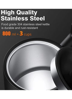 Generic Electric Gooseneck Kettle, 800ml Ultra Fast Boiling Hot Water Kettle, Stainless Steel Electric Kettle, Automatic Temperature Control and Constant Temperature, 1000W Rapid Heating (Black)  - Image 4