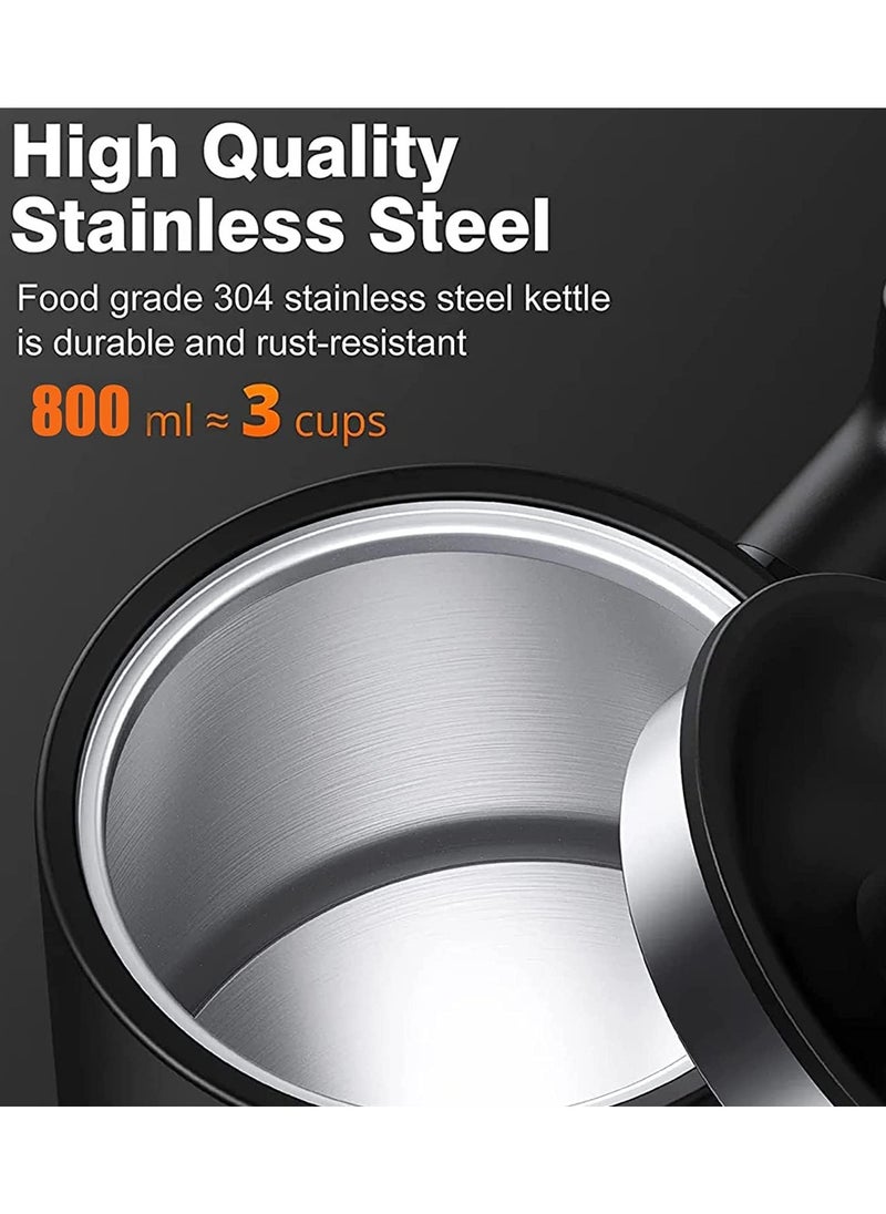 Generic - Electric Gooseneck Kettle, 800ml Ultra Fast Boiling Hot Water Kettle, Stainless Steel Electric Kettle, Automatic Temperature Control and Constant Temperature, 1000W Rapid Heating (Black) - Image 1