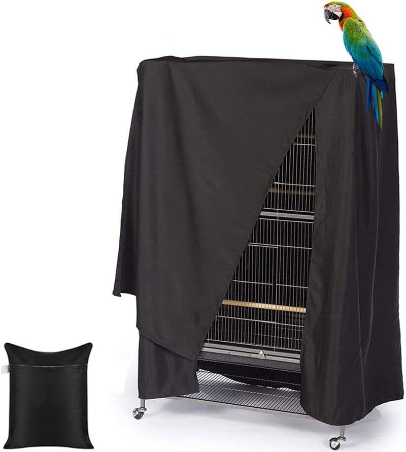 Skyour Bird Parrot Cage Cover Waterproof Sun Square Rolling Stand Birds Parrots Cages Covers Good Night Parrot Birdcage Protector Covers (35x25x47in) - Image 1