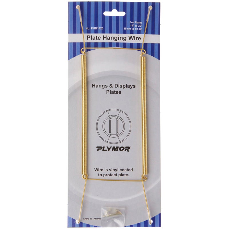 Plymor Shiny Gold Finish Wall Mountable Plate Hanger, 11" H x 3.5" W x 0.5" D (For Plates 14" - 20") - Image 5