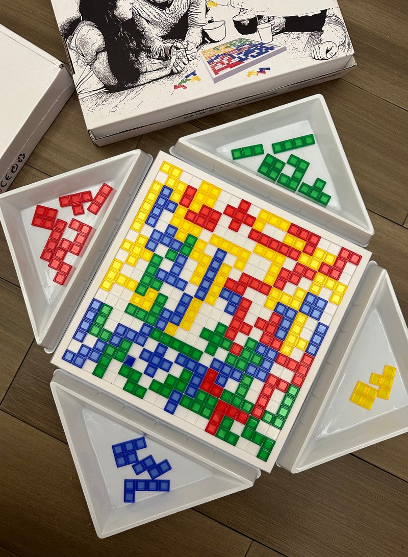 DC-ITECH لعبة الألواح الاستراتيجية، لعبة عائلية للأطفال والبالغين مع قطع مناسبة لضعاف البصر وقاعدة واحدة فقط - Image 1