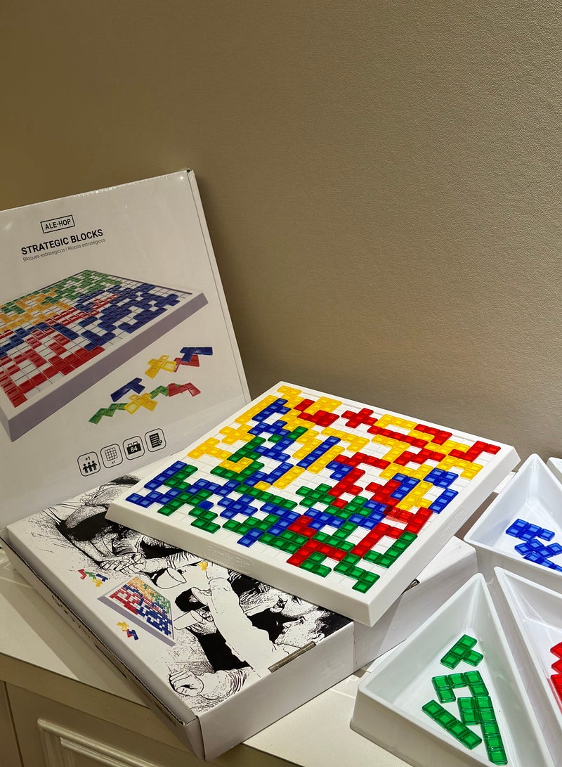 DC-ITECH لعبة الألواح الاستراتيجية، لعبة عائلية للأطفال والبالغين مع قطع مناسبة لضعاف البصر وقاعدة واحدة فقط - Image 5