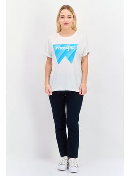 Wrangler Women Crew Neck Short Sleeve Graphic Top, White  - Image 4