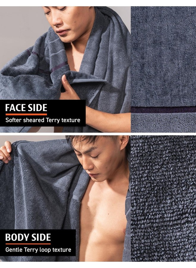 DAMENSCH 100% Cotton Towel, Super Soft Towels for Bath Large Size, Ultra Absorbent, Quick Dry Towel for Women, Long Lasting Colours Towels for Bath Men-Twilight Grey - Image 5