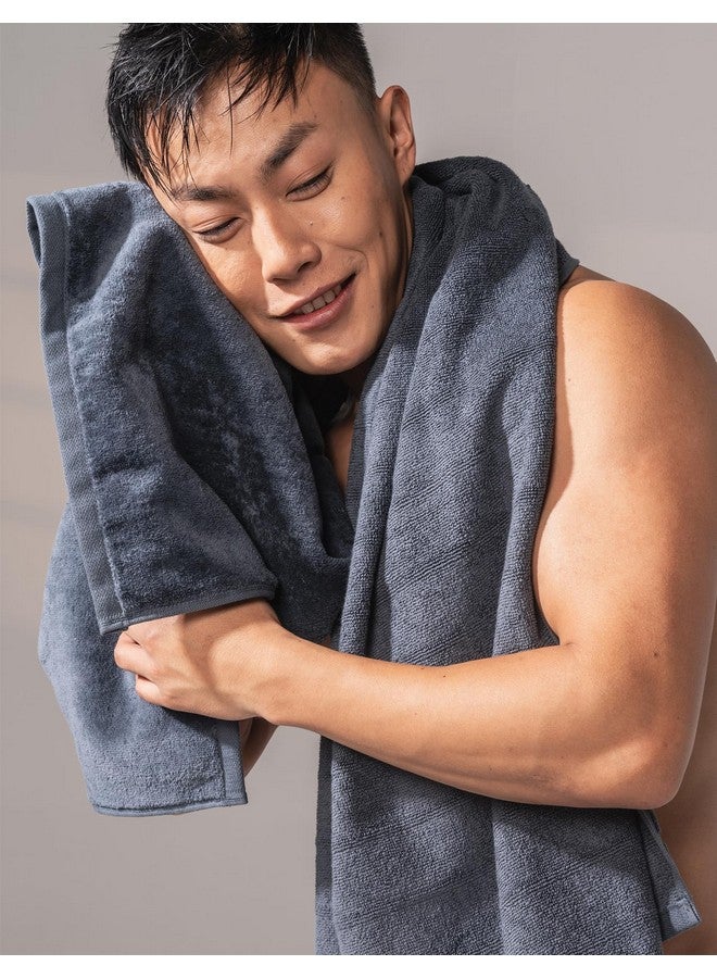DAMENSCH 100% Cotton Towel, Super Soft Towels for Bath Large Size, Ultra Absorbent, Quick Dry Towel for Women, Long Lasting Colours Towels for Bath Men-Twilight Grey - Image 1