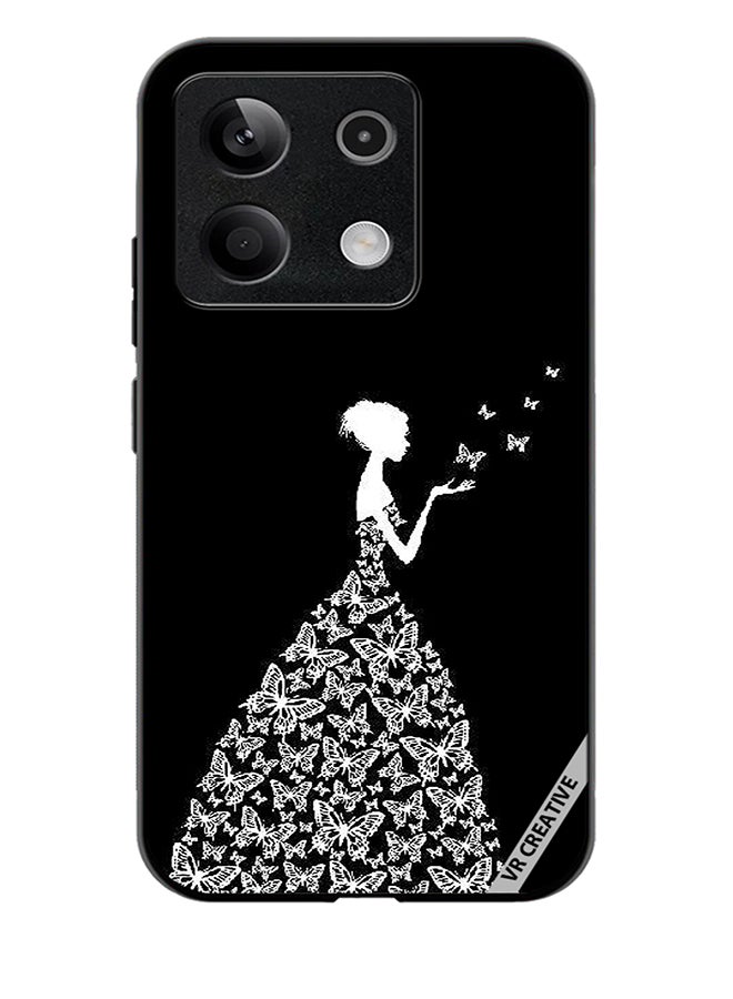 VR CREATIVE Protective Case Cover For Xiaomi Poco X6 Girl In Butterfly Dress Design Multicolour - Image 1