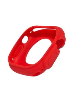 Crystal Clear Case For HK8 PRO MAX Ultra 49mm Shockproof TPU Soft Silicone Bumper Case Red.