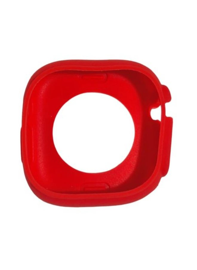 Generic - Crystal Clear Case For HK8 PRO MAX Ultra 49mm Shockproof TPU Soft Silicone Bumper Case Red. - Image 1