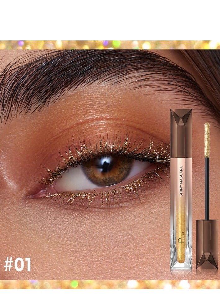 Generic Shattered Diamond Mascara Pearl Fine Shine Holding Makeup Without Dyeing European and American Sparkling Color Mascara  - Image 1