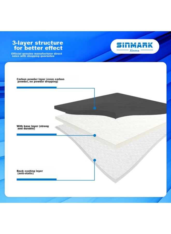 Sinmark Wax-based Carbon Ribbon, Barcode Printer Ribbon, Printer Barcode Ribbon, Thermal Transfer Label Ribbon For Label Makers, L110mm*300m - Image 3