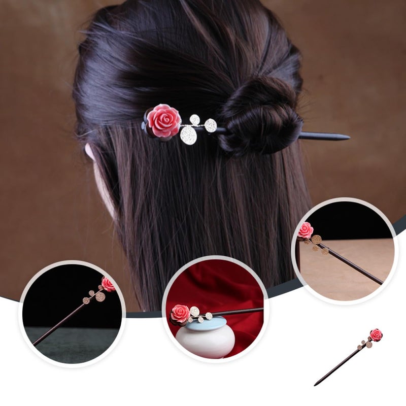 Wooden Hair Chopstick Hair Stick Decorative Hairpin Chinese Style Vintage for Traditional for Updos and Buns - Image 5