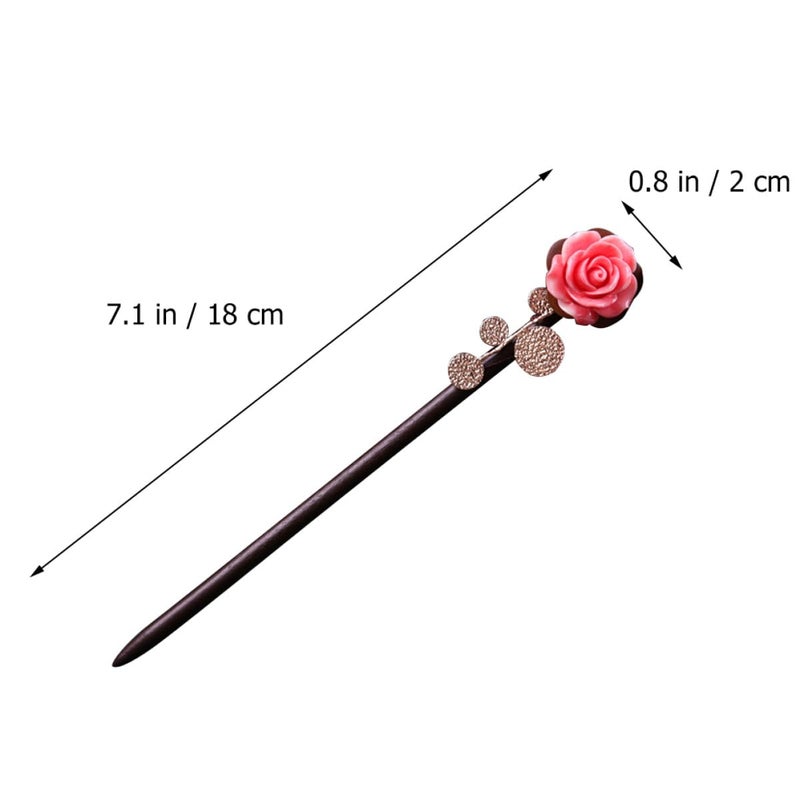 Wooden Hair Chopstick Hair Stick Decorative Hairpin Chinese Style Vintage for Traditional for Updos and Buns - Image 2