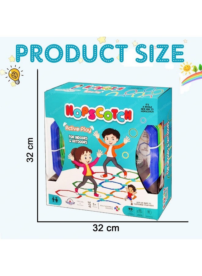 FunBlast Hopscotch Game for Girls, Active Indoor Rings Game for Kids - Kids Jumping Ring Game, Educational Colorful Rings Game for Kids, Indoor and Outdoor Games for Kids (Multicolor) - Image 3