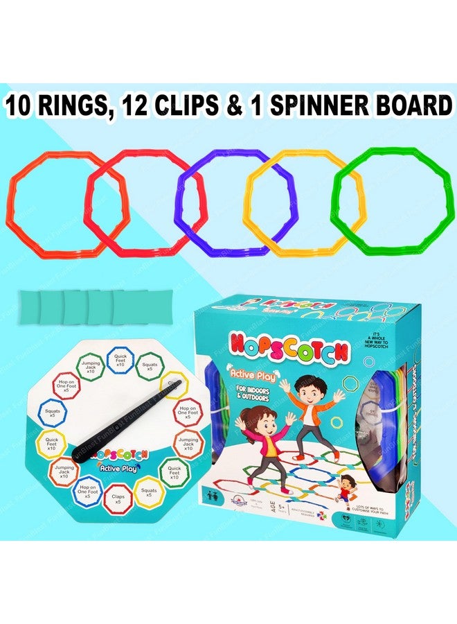 FunBlast Hopscotch Game for Girls, Active Indoor Rings Game for Kids - Kids Jumping Ring Game, Educational Colorful Rings Game for Kids, Indoor and Outdoor Games for Kids (Multicolor) - Image 4