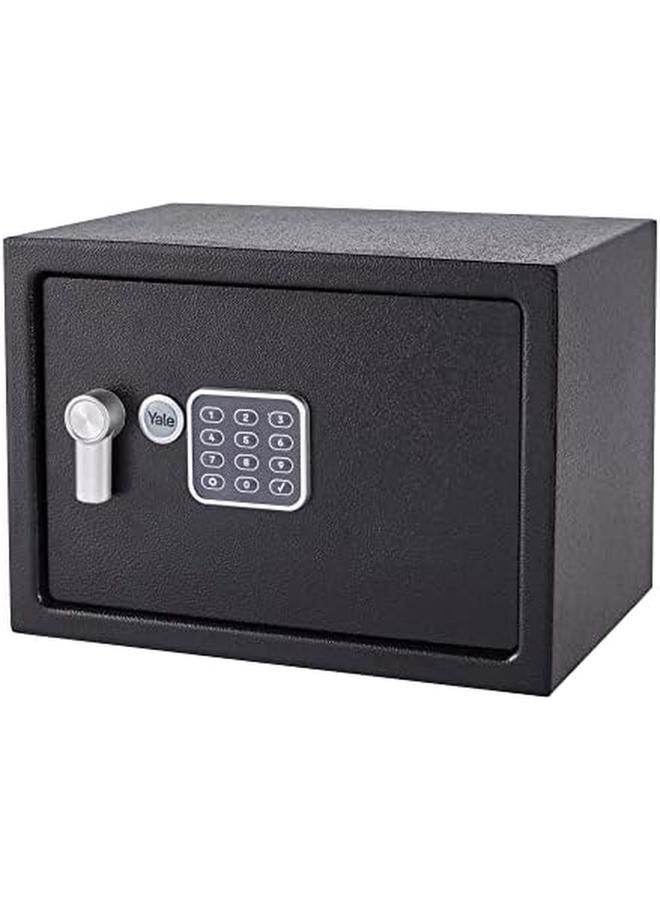 ييل وسيط إلكتروني آمن مع لوحة مفاتيح رقمية ومؤشرات ضوئية LED ومفتاح تجاوز الطوارئ سعة 16.32 لتر 25 × 35 × 25 سم لمسة نهائية سوداء Ysv 250 Db2 - Image 3