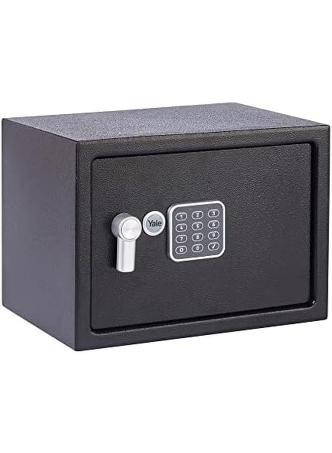 ييل وسيط إلكتروني آمن مع لوحة مفاتيح رقمية ومؤشرات ضوئية LED ومفتاح تجاوز الطوارئ سعة 16.32 لتر 25 × 35 × 25 سم لمسة نهائية سوداء Ysv 250 Db2 - Image 2