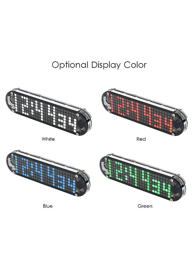 DS3231 High Accuracy DIY Digital Dot Matrix LED Alarm Clock Kit with Transparent Case Temperature Date Time Display