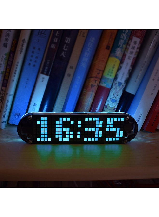 DS3231 High Accuracy DIY Digital Dot Matrix LED Alarm Clock Kit with Transparent Case Temperature Date Time Display
