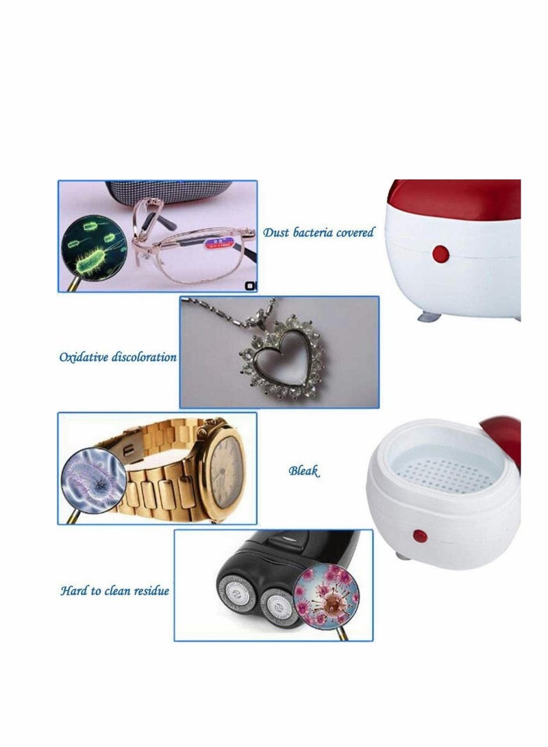 Excefore Mini Jewelry Cleaner, Ultrasonic Cleaner Mini Cleaning Machine For Cleaning Jewelry Watches Rings Commercial Home Use  - Image 4