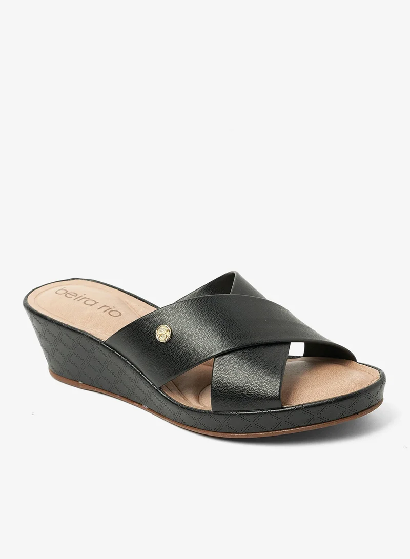 Beira Rio Black Wedge Sandals for Women – Stylish Wedge Heel Sandals for Girls & Daily Wear for Women | Best Price UAE