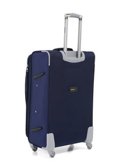SENATOR Soft Shell Trolley Luggage Set of 3 Pcs For Unisex Ultra Lightweight Expandable Suitcase With 4 Wheels LL003 Navy Blue  - Image 4