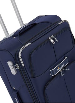 SENATOR Soft Shell Trolley Luggage Set of 3 Pcs For Unisex Ultra Lightweight Expandable Suitcase With 4 Wheels LL003 Navy Blue  - Image 5